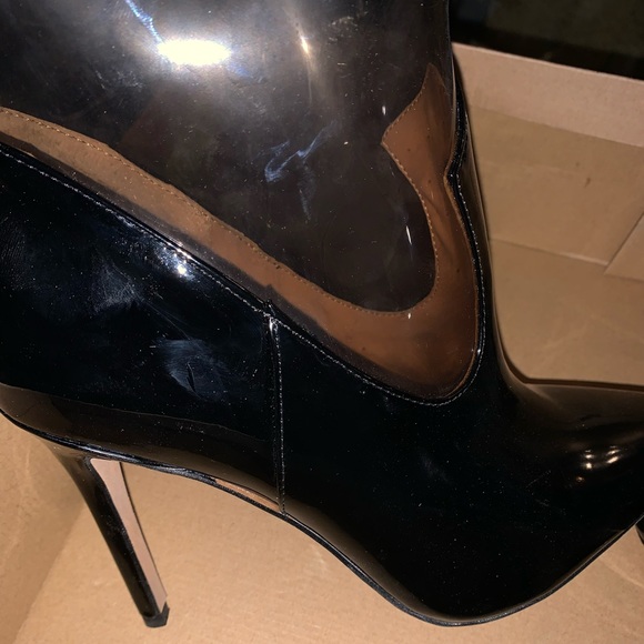 ❗️NEW❗️ Jessica Simpson Periya Black Super Patent Heeled Boots (Ankle Booties) - Picture 7 of 7